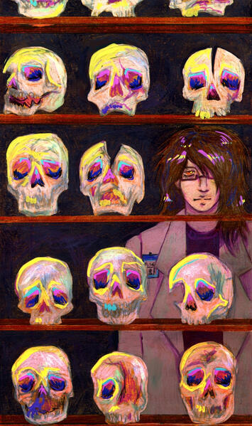 rendered halfbody + background